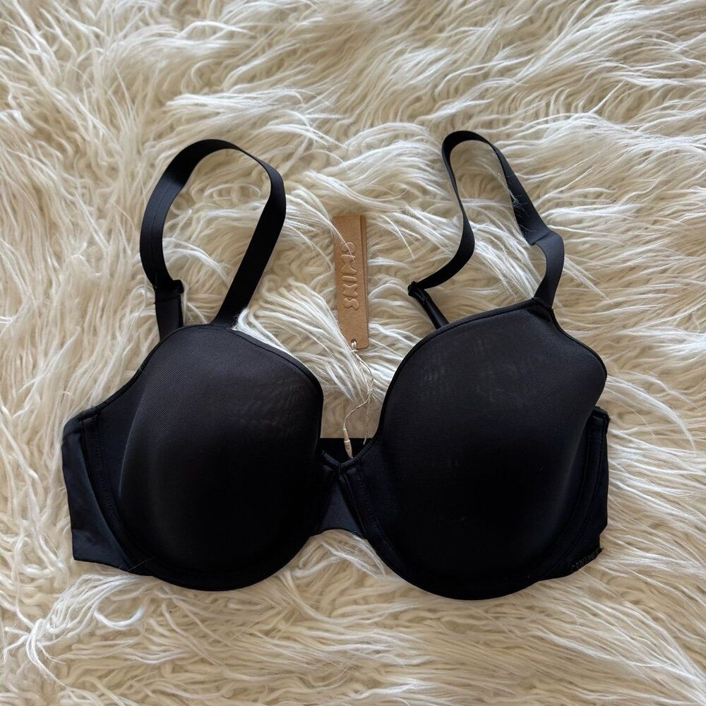Skims Weightless Demi Bra Onyx Size 36D